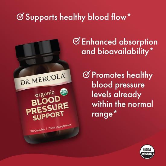 Dr. Mercola Organic Blood Pressure Support Capsules 30 Capsules