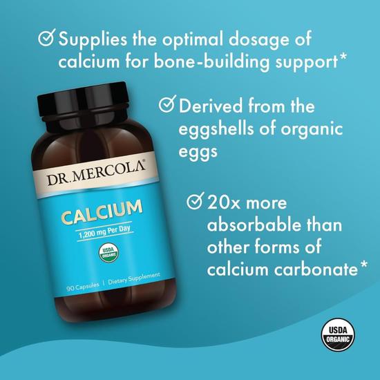 Dr. Mercola Organic Calcium Capsules 90 Capsules