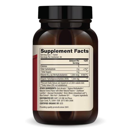 Dr. Mercola Organic Chewable Vitamin B12 Tablets 30 Tablets