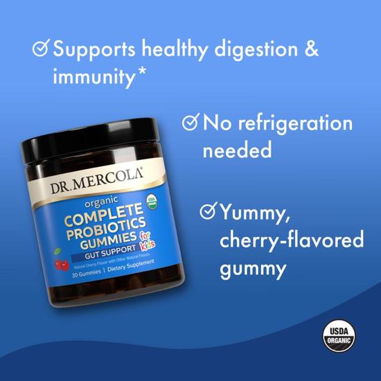 Dr. Mercola Organic Complete Probiotics Cherry Gummies For Kids 30