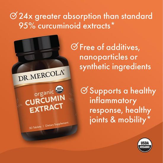 Dr. Mercola Organic Curcumin Extract Tablets 30 Tablets