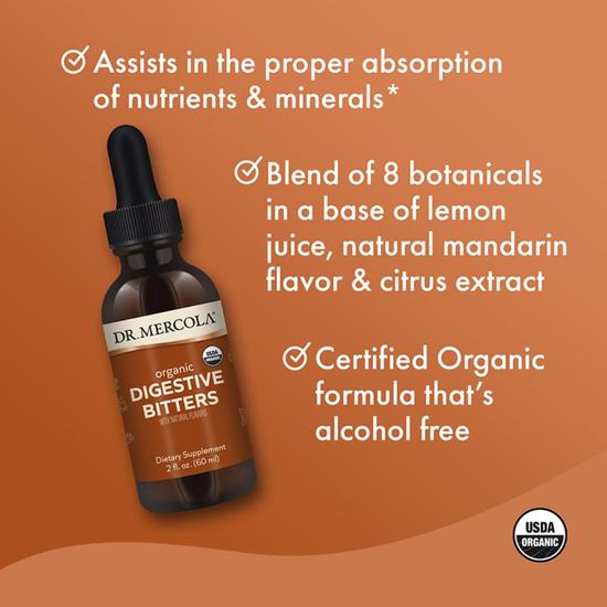 Dr. Mercola Organic Digestive Bitters Liquid Drops 60ml