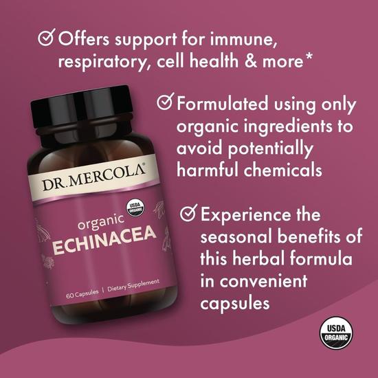 Dr. Mercola Organic Echinacea Capsules 60 Capsules