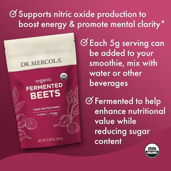 Dr. Mercola Organic Fermented Beet Powder 150g