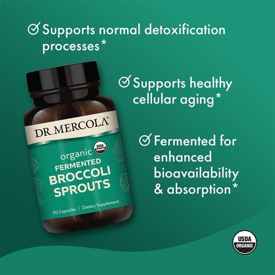 Dr. Mercola Organic Fermented Broccoli Sprouts Capsules 30 Capsules