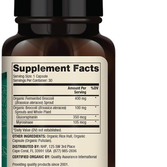 Dr. Mercola Organic Fermented Broccoli Sprouts Capsules 30 Capsules