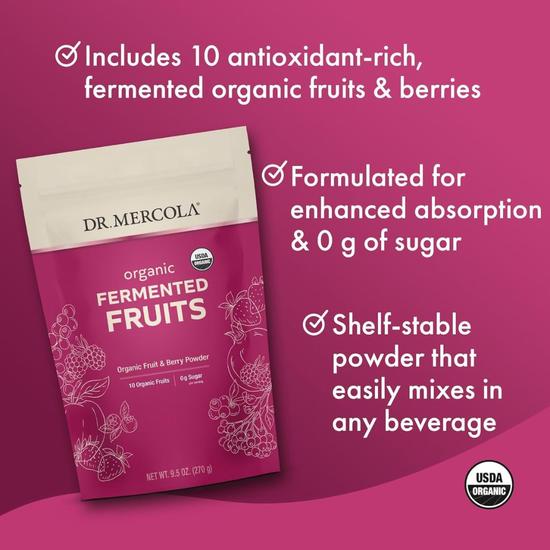 Dr. Mercola Organic Fermented Fruits Powder 270g
