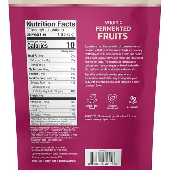 Dr. Mercola Organic Fermented Fruits Powder 270g