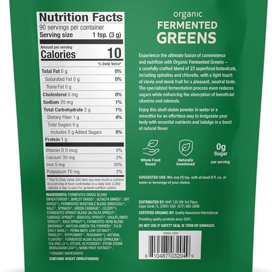 Dr. Mercola Organic Fermented Greens Powder 270g