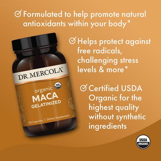 Dr. Mercola Organic Maca Capsules 60 Capsules