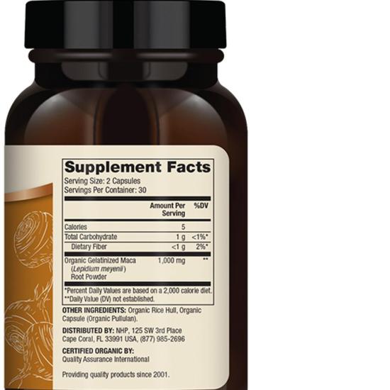 Dr. Mercola Organic Maca Capsules 60 Capsules