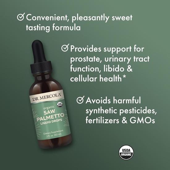 Dr. Mercola Organic Saw Palmetto Liquid Drops 60ml