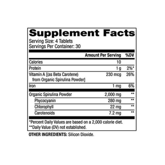 Dr. Mercola Organic Spirulina Tablets 120 Tablets