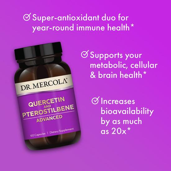 Dr. Mercola Quercetin & Pterostilbene Advanced Capsules 60 Capsules