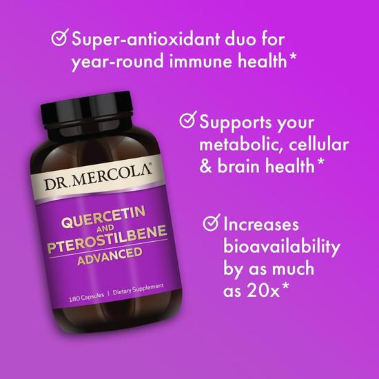 Dr. Mercola Quercetin & Pterostilbene Advanced Capsules 60 Capsules