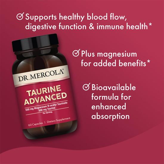 Dr. Mercola Taurine Advanced Capsules 60 Capsules