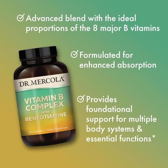 Dr. Mercola Vitamin B Complex Capsules 60 Capsules