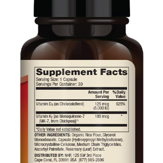 Dr. Mercola Vitamins D3 & K2 Capsules 30 Capsules