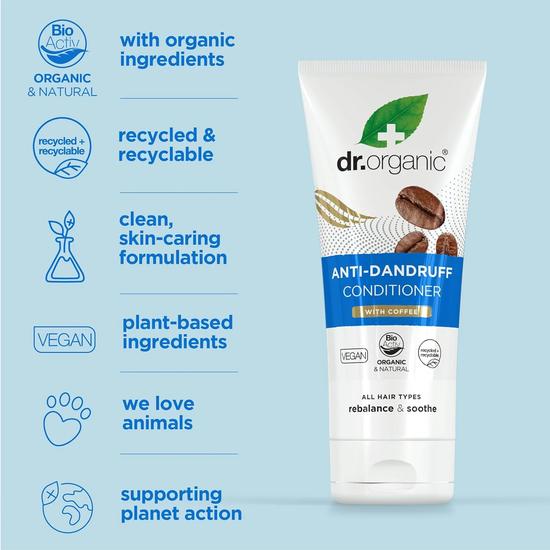 Dr. Organic Plus Anti Dandruff Conditioner With Coffee 200ml