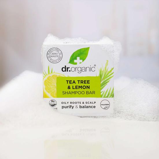 Dr. Organic Tea Tree & Lemon Shampoo Bar 75g