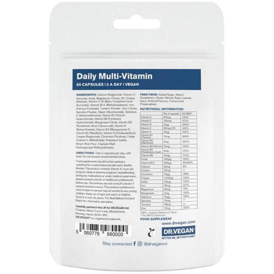 Dr Vegan Daily Multi-Vitamin Capsules 60 Capsules