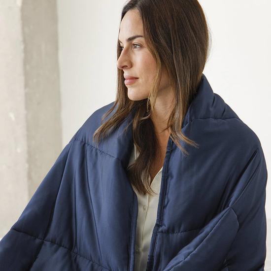 Drowsy Silk Weighted Blanket Midnight Blue