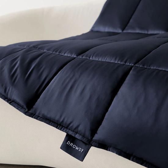 Drowsy Silk Weighted Blanket Midnight Blue