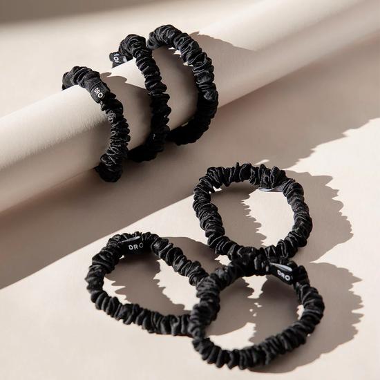 Drowsy Skinny Scrunchie Set Rose, Dusty, Black