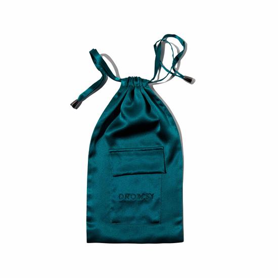 Drowsy Sleep Co Green Sapphire Silk Carry Pouch