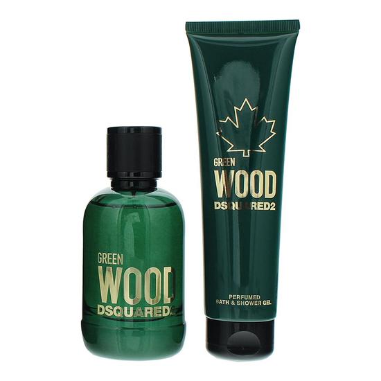 Dsquared2 Green Wood 2 Piece Eau De Toilette Gift Set 100ml
