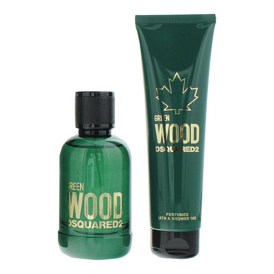 Dsquared2 Green Wood Eau De Toilette 100ml + Shower Gel 150ml Gift Set 100ml