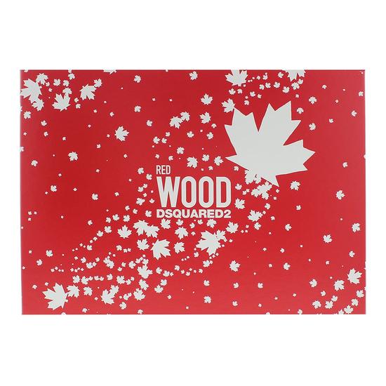 Dsquared2 Red Wood Eau De Toilette 50ml, Shower Gel 50ml + Night Mask Gift Set 50ml