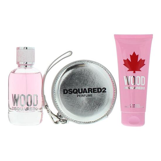 Dsquared2 Wood Eau De Toilette Gift Set 3 Piece