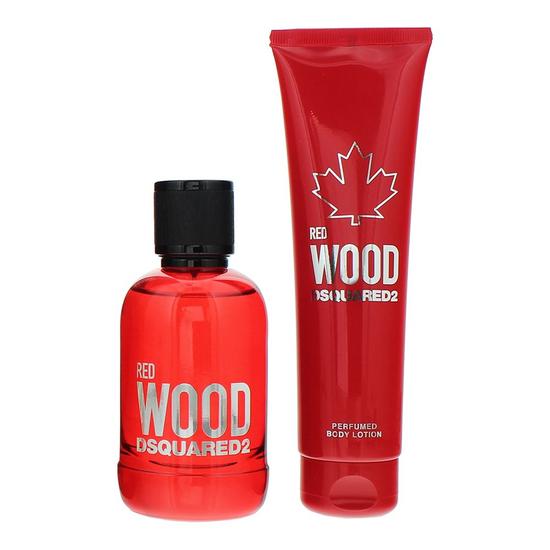 Dsquared2 Wood Red 2 Piece Eau De Toilette Gift Set 100ml