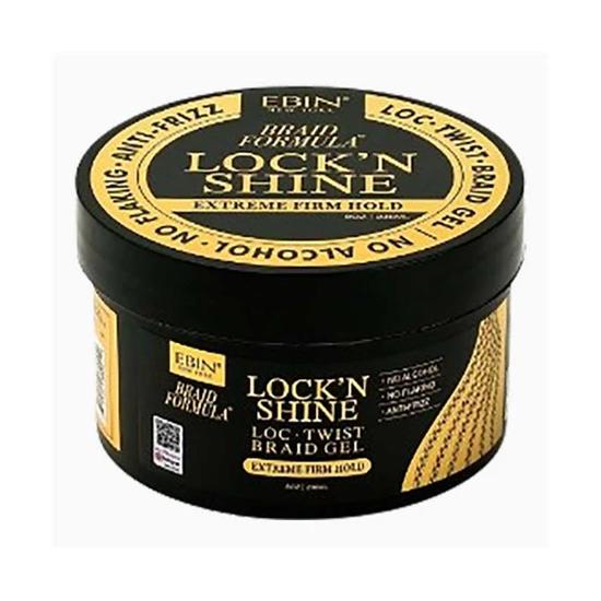 Ebin New York Braid Formula Lock N Shine Extreme Firm Hold Gel 236ml