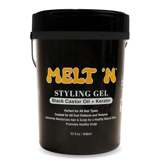 Ebin New York Melted N Black Castor Oil Keratin Styling Gel 946ml
