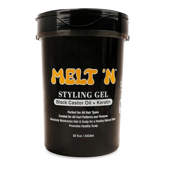 Ebin New York Melted N Black Castor Oil Keratin Styling Gel 946ml