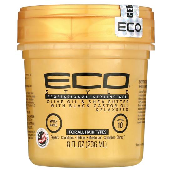 Ecoco Eco Style Gel Olive Oil & Shea Butter Black Castor Oil & Flaxseed Gel 473ml