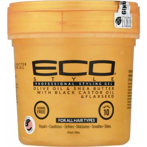 Ecoco Eco Style Gel Olive Oil & Shea Butter Black Castor Oil & Flaxseed Gel 473ml