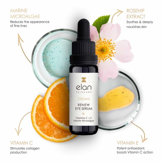 Elan Skincare Renew Eye Serum Vitamin C + E+ Marine Microalgae