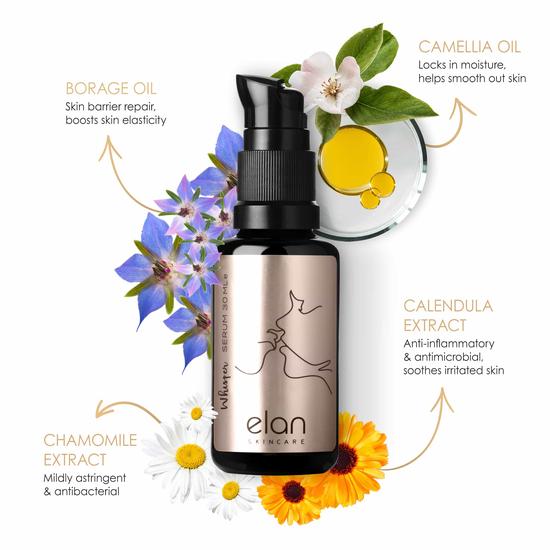 Elan Skincare Whisper Organic Face Oil Sensitive Skin Vitamin E + F