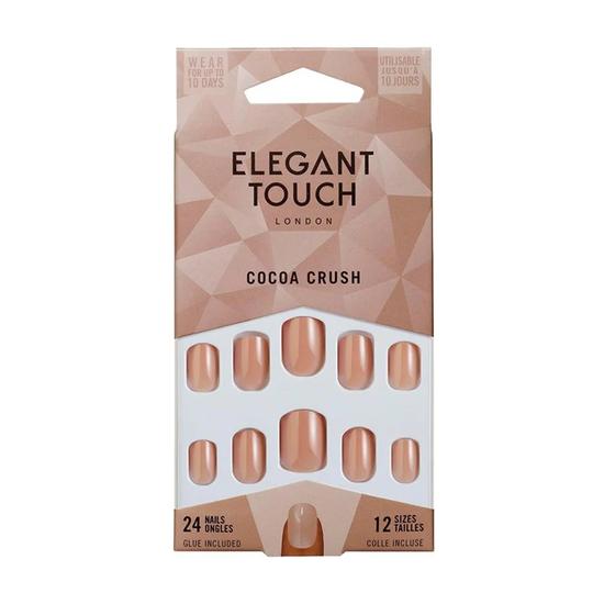 Elegant Touch Cocoa Crush Nail With Glue 24 Nails