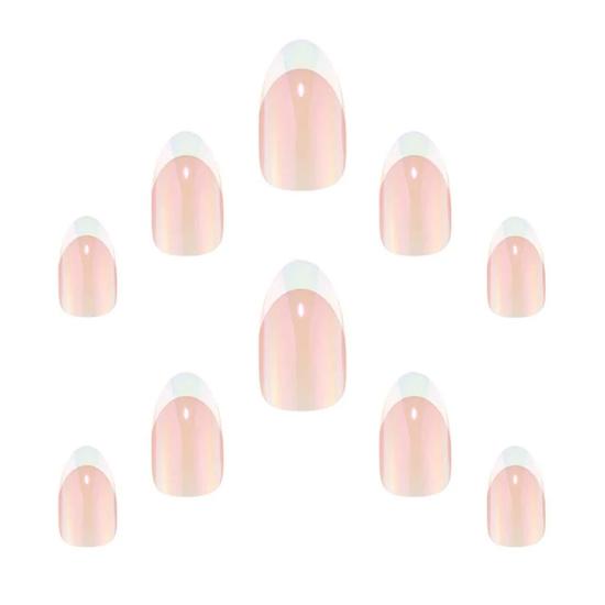 Elegant Touch French 166 Short Almond Nails