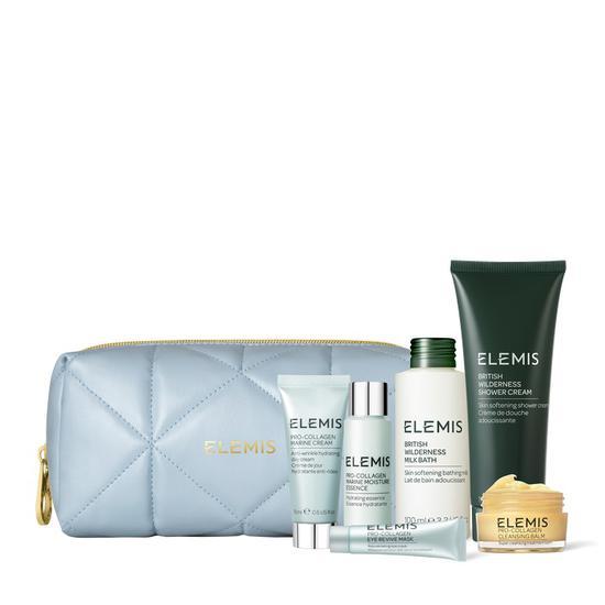ELEMIS Travels The Collector's Edition Gift Set Pro-Collagen Cleansing Balm + Marine Cream + Eye Mask + Moisture Essence + Shower Cream + Milk Bath