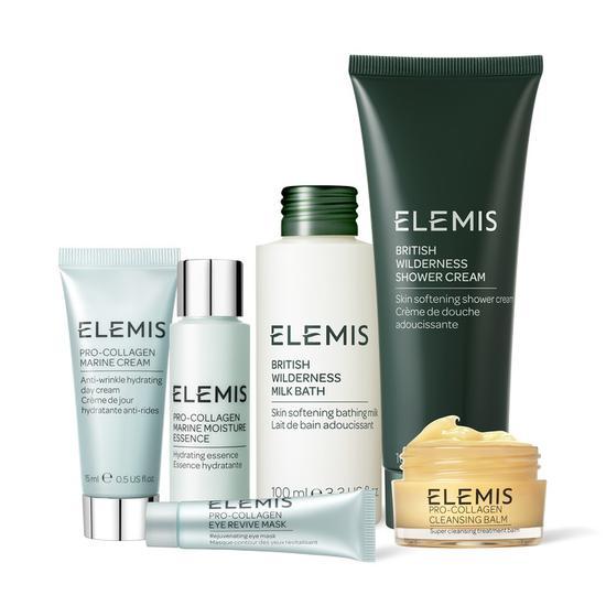 ELEMIS Travels The Collector's Edition Gift Set Pro-Collagen Cleansing Balm + Marine Cream + Eye Mask + Moisture Essence + Shower Cream + Milk Bath