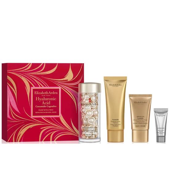 Elizabeth Arden 4pc Set Hyaluronic Acid Ceramide Caps Plump With A Twist