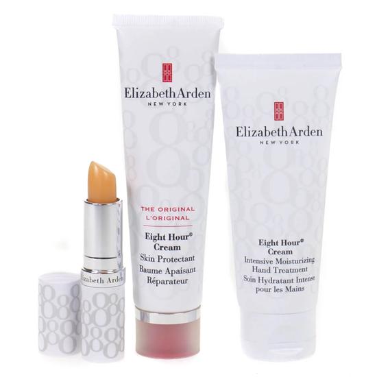Elizabeth Arden Eight Hour Cream Gift Set 50ml Cream + 75ml Hand Treatment + 3.7g Protecting Lipstick SPF 15