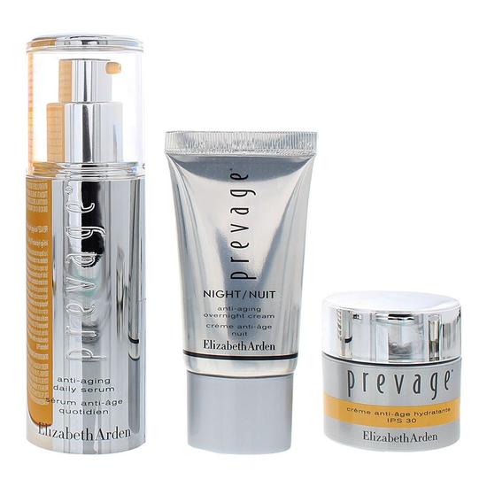 Elizabeth Arden Prevage Anti Ageing Daily Serum, Moisture Cream + Overnight Cream 30ml