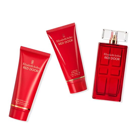 Elizabeth Arden Red Door Eau De Toilette Women's Gift Set Perfume 100ml With 100ml Body Lotion & 100ml Shower Gel