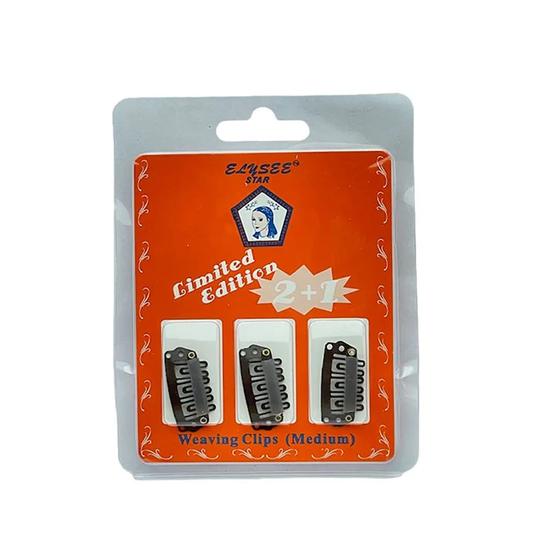 Elysee Star Limited Edition Weaving Clips Large / Black